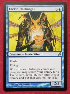 Magic The Gathering LORWYN FAERIE HARBINGER blue card MTG - Imagen 1 de 2