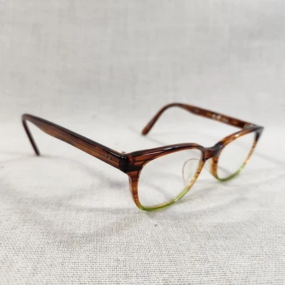 MASUNAGA 034 Brown Square Eyeglasses Frame 48-17-145 Handmade in Japan - Image 1 of 4