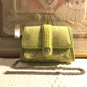Brighton Crossbody multi-org. Geldbörse lindgrün Jacquard und versilbert hrdw, - Bild 1 von 8