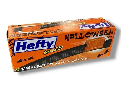 Paquete de 20 bolsas vintage fuertes de una cremallera de Halloween tamaño cuarto nuevas Foto 1 de 3