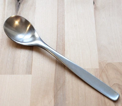 Hull Russel Wright Highlight Pinch 6 3/8" Teaspoon Satin Stainless 50's MCM Rare - Image 1 of 4