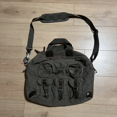 Vintage Y2K Oakley Messenger Bag Canvas Military Olive Drab Green Shoulder Strap - Image 1 of 4