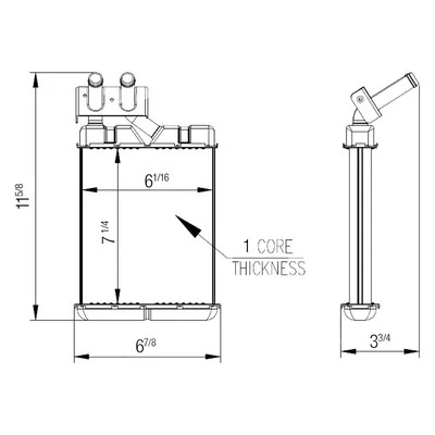 For Dodge Durango 1998-2000 TYC 96115 HVAC Heater Core Foto 1 de 2