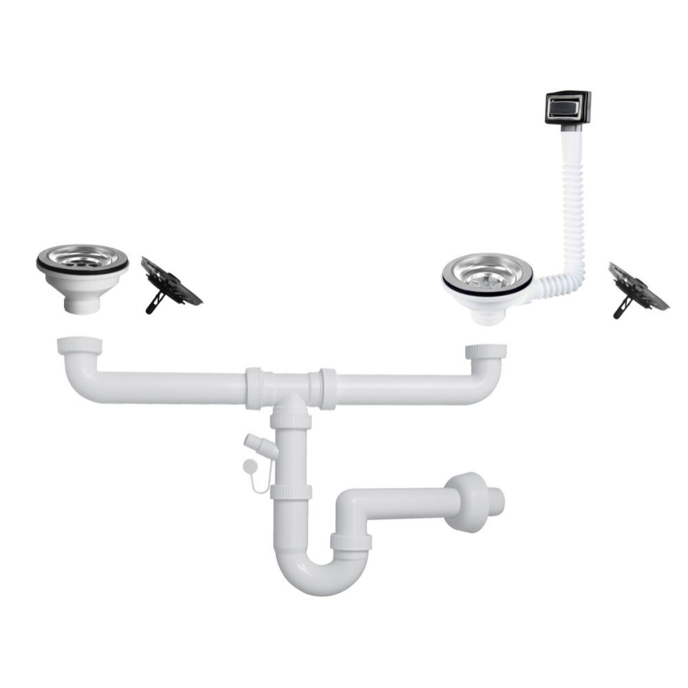 Sifone Per Lavello A Una Via Con Piletta - Diametro 32 Mm - Foto 9