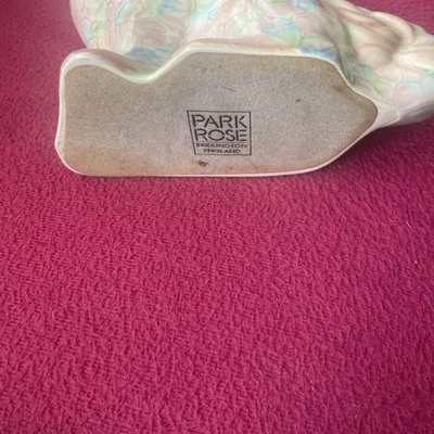 Park Rose Ceramics Pair of Flat Backed Spaniels 21.5cm H Pink Blue - Image 1 of 3