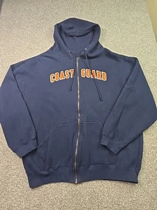 Coast Guard Sweater Mens Large Blue Oarsman Sweatshirt Hoodie Athleisure - Picture 1 of 14