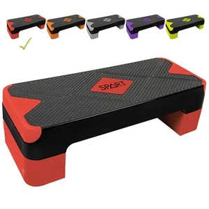 SPART Adjustable Workout Aerobic Stepper Aerobic Exercise Step Platform with ... - Picture 1 of 7
