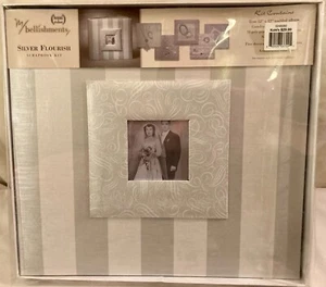 Wedding Scrapbook 12" x 12" New Gray/Silver/White - Picture 1 of 7