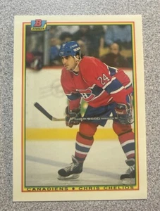 Bowman Tiffany Chris Chelios 1990-91 #42 Salón de la fama brillante SP 🏒🔥 - Imagen 1 de 2