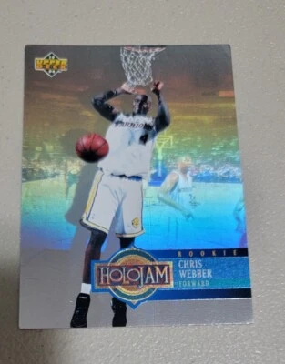 1994 UPPER DECK CHRIS WEBBER ROOKIE HOLOJAM CARD #H28 - Image 1 of 3