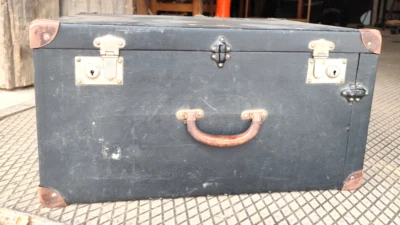 antik Reisekoffer Kleiderkoffer Übersee  Koffer Deko Reisetruhe Urlaub GGA 13 - Bild 1 von 4