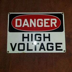 Vintage Danger-High Voltage Porcelain Sign 14”x10” Rare - Picture 1 of 2
