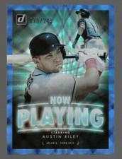 AUSTIN RILEY 2020 DONRUSS NOW PLAYING BLUE /249 PARALLEL ATLANTA BRAVES