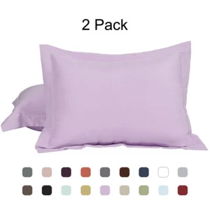 Microfiber Oxford Pillow Shams Pillowcases Boudoir/Standard/Queen/King 2pack - Picture 1 of 21