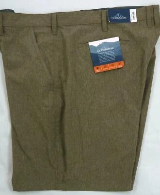 NUEVOS PANTALONES CORTOS 44 CROFT & BARROW Poli Elásticos Marrón Brezo FRENTE PLANO Secado Rápido Foto 1 de 4