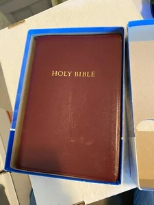 NIV Zondervan Study Bible large print Burgundy Bonded Leather in original box - Picture 1 of 6
