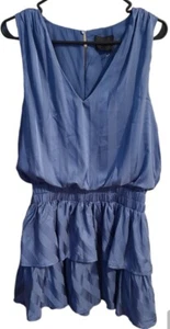 BRAND NEW W/Tags DO+BE MISTY BLUE RUFFLE DRESS Women's Size MEDIUM Tank  - Picture 1 of 4