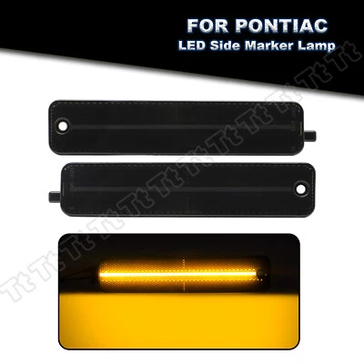 For 2000-2005 Pontiac Sunfire Front LED Side Marker Light Lamp Amber Smoked Lens - Image 1 of 4
