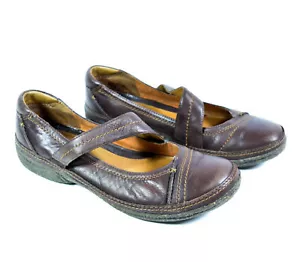 Zapatos sin cordones Clarks Artistan marrón Mary Jane - Correa diagonal talla 9,5 M - Imagen 1 de 7