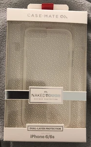 CaseMate Naked Tough For iPhone 6 & 6S Translucent Clear Dual-Layer Slim Case - Picture 1 of 2