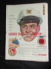Vtg 1953 Orig Cigarette Magazine Ad Lucky Strike Sailor Man Navy Better Taste