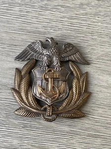 WWII USMS Officer's Visor Cap Eagle Military Memorabilia USA Collectible Vintage - Picture 1 of 4