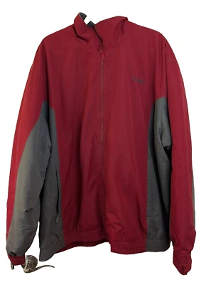Cabela's, Men's, Fleece Lined Bomber Jacket, red and grey, size 2XL Tall - Image 1 of 3
