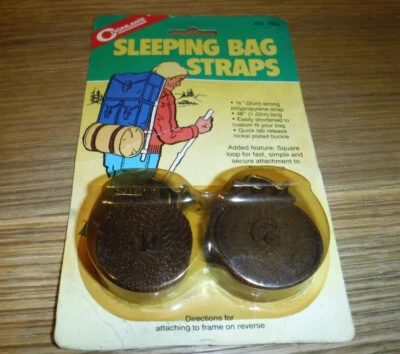 De colección 1987 Nuevo Saco de Dormir Coghlan's Correas #7890 3/4" x 48" Lanzamiento Rápido Pestaña Foto 1 de 4