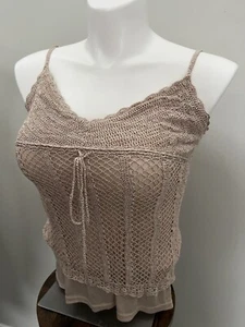 🔥SAY WHAT ? U.S.A. WOMEN'S SEXY KNITTED TANK-TOP COLOR TAN SIZE LARGE - Bild 1 von 16