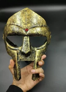 MF Doom Mask Steel Roman Golden European Pattern Sterling Golden Gladiator Gifts - Picture 1 of 4