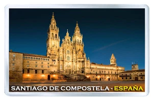 SANTIAGO DE COMPOSTELA ESPAÑA FRIDGE MAGNET SOUVENIR IMAN NEVERA - Picture 1 of 1