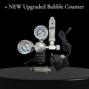 CO₂ Regulator — Dual Gauge + Upgraded Bubble Counter (12V) S36 Essentials - Picture 1 of 1