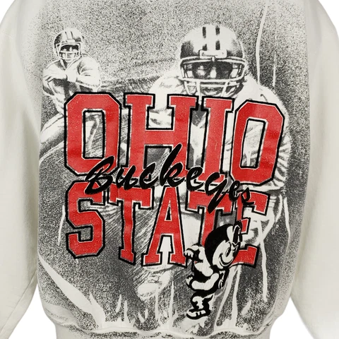 Ohio State Buckeyes Football Sweatshirt Vintage 90s All Over Print USA Large Cover