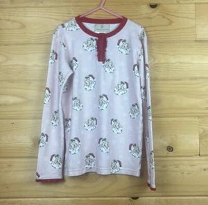 Smockingbird Christmas Santa Clause Long Sleeve Pajama Top Girls Size 12 - Picture 1 of 3