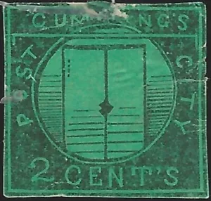 US Scott #55L2 Mint Fine 2 Cent 1844 Cumming's City Post Local Stamp - Picture 1 of 1