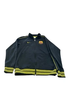 Nike Barcelona FCB Men’s Jacket Jumper Size M Black Full Zip Soccer Football - Picture 1 of 5
