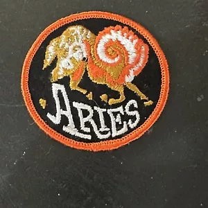 Vintage patch Aries the Ram Astrology round Retro Mod - Picture 1 of 4