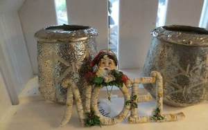 Windlicht silber ⚜️m. Aluring ⚜️ m.Rautenschlif ⚜️Glas ⚜️Advent ⚜️Weihnachten ⚜️ - Bild 1 von 4