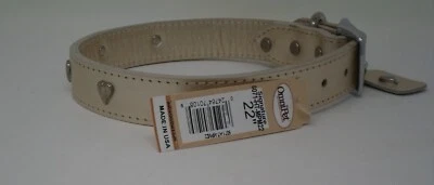 #6071 COLLAR CON TACHUELAS EN EL CORAZÓN 22 PULGADAS ETIQUETA COLGANTE COLOR METALIZADO PLATINO LIBRE Foto 1 de 3