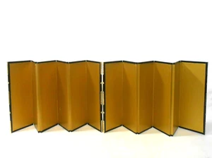 #01 Set 2 Schermo Pieghevole KIN-BYOUBU 30cm per Bambola Giapponese Hina - Foto 1 di 11