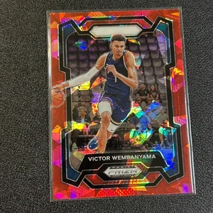 2024 Victor Wembanyama Red Cracked Ice Prizm Draft Picks - Picture 1 of 2