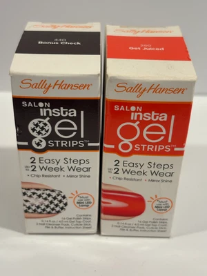 New Lot of 2 Sally Hansen Salon Insta Gel Strips 120/210/250/380/440 You Pick - Image 1 of 4