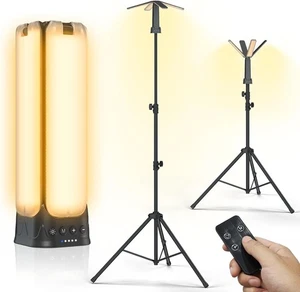 Luces de camping Clemas con control remoto y soporte 8,2 pies, 14000 mAh recargables camping - Imagen 1 de 9