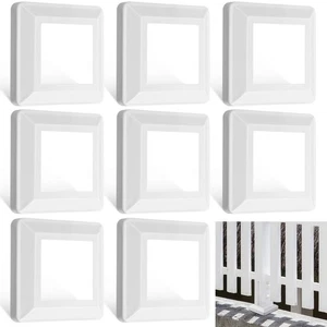 Tandefio 8 Pezzi Gonna Post 4 x 4", Pezzo Unico Metallo Post Base Copertura Interno Si... - Foto 1 di 7