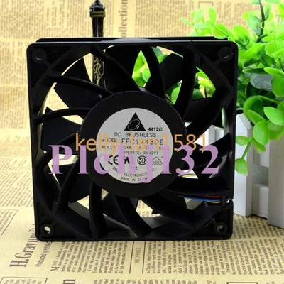 1pc Delta FFC1248DE 12038 12CM 48V 0.75A 4-wire Double Ball Cooling Fan - Image 1 of 2