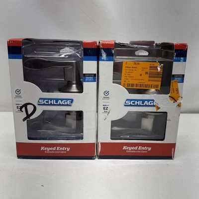 Lote de 2 Cerraduras Físicas con Llave Schlage F51 V ACC 619 con Palanca - Níquel, 2 Llaves Foto 1 de 3