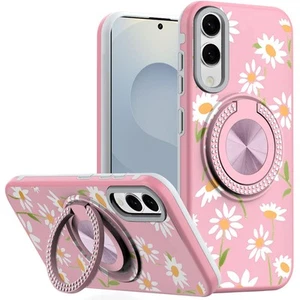 Für Samsung S25 Edge Hülle Bedruckt Magnet Bling Ring Ständer + Hartglas - Bild 1 von 36