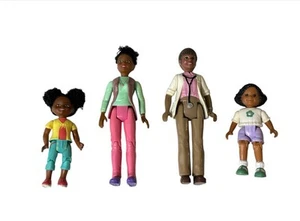 Fisher Price Loving Family African American Dolls:Doctor/Nurse,Mom,2 Girls - Picture 1 of 2