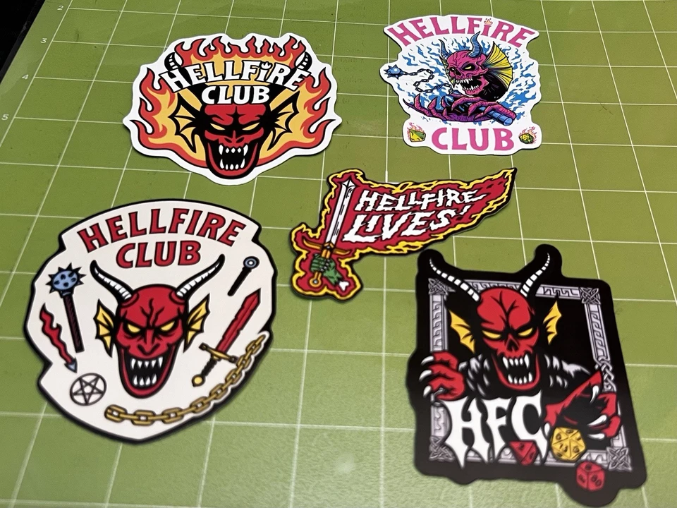 Stranger Thing Hellfire Club - Juego de 5 pegatinas Foto 1 de 1