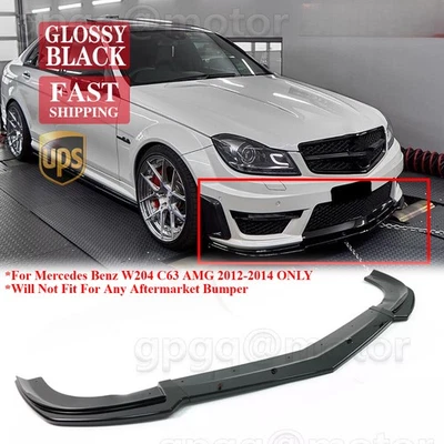适用于梅赛德斯奔驰 W204 C63 AMG 12-2014 光面前保险杠唇锅保护膜 — 第 1/4 张图片